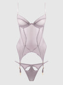 RAQUEL BUSTIER SET DARK ROSE / S