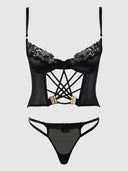 ASHLEY ALEXISS LACE BUSTIER  & G-STRING SET