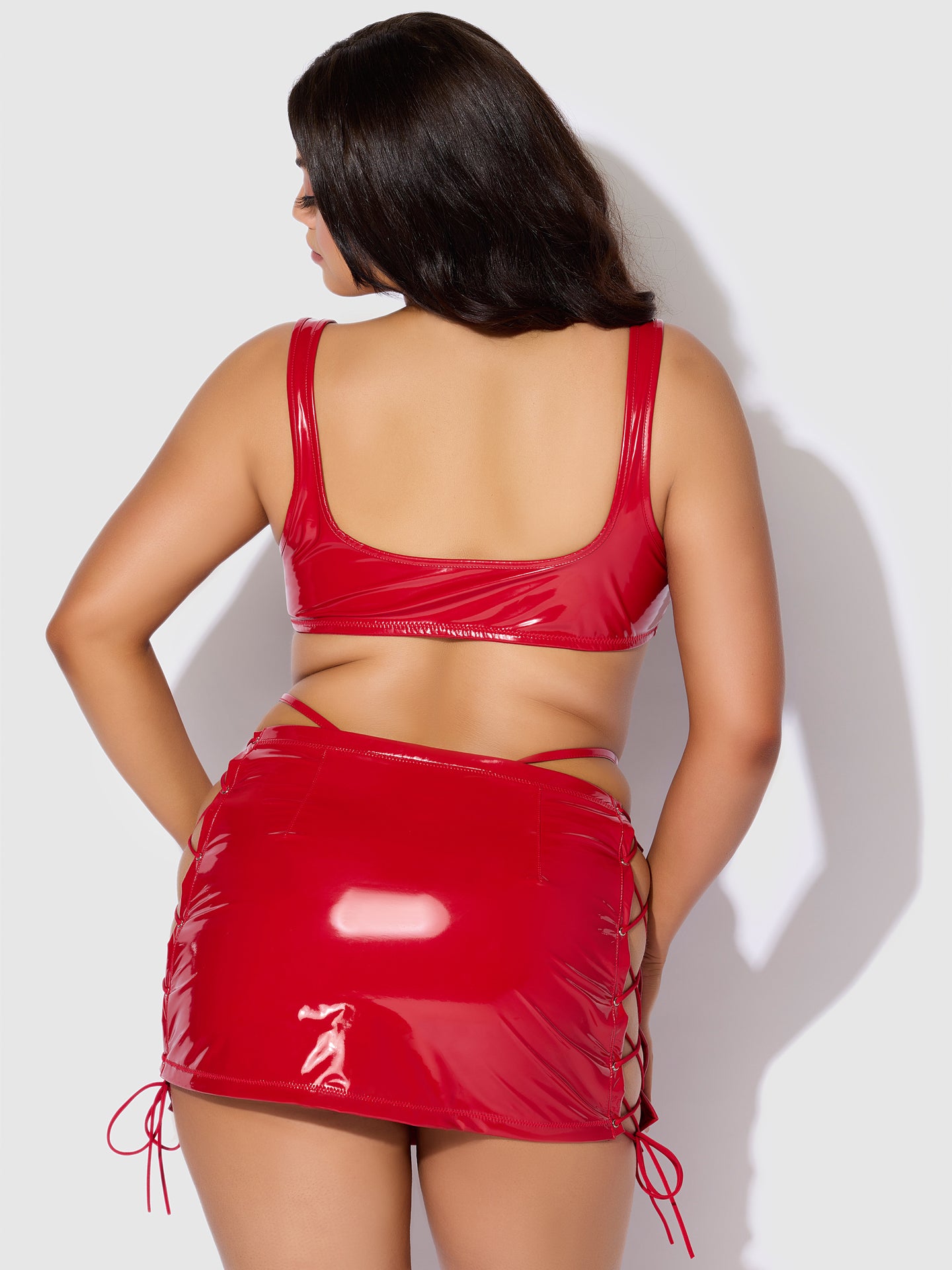 TRINITY 3 PIECE SKIRT SET RED / S