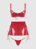 TRINITY 3 PIECE SKIRT SET RED / S