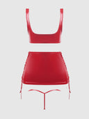 TRINITY 3 PIECE SKIRT SET RED / S