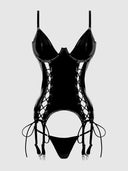 TRINITY BUSTIER SET BLACK / S