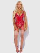 TRINITY BUSTIER SET RED / S