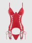 TRINITY BUSTIER SET RED / S