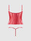 TRINITY BUSTIER SET RED / S