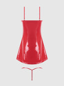 TRINITY CHEMISE SET RED / S