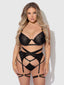 SNAKE 3 PIECE BRA SET BLACK / S