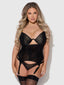 SNAKE BUSTIER SET BLACK / S