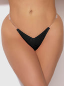 KRYSTAL CLEAR SIDE SLIDER THONG