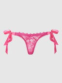 VICTORIA LACE DROP OFF TIE SIDE BIKINI PINK DRAGON / S