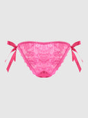 VICTORIA LACE DROP OFF TIE SIDE BIKINI PINK DRAGON / S