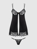 ISSADORA BABYDOLL SET BLACK / S