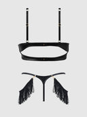 PHOENIX 2 PIECE BRA SET BLACK / S