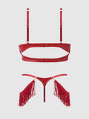 PHOENIX 2 PIECE BRA SET CRIMSON RED / S