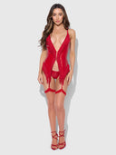 PHOENIX CHEMISE SET CRIMSON RED / S