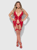 PHOENIX CHEMISE SET CRIMSON RED / S
