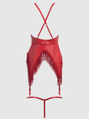 PHOENIX CHEMISE SET CRIMSON RED / S