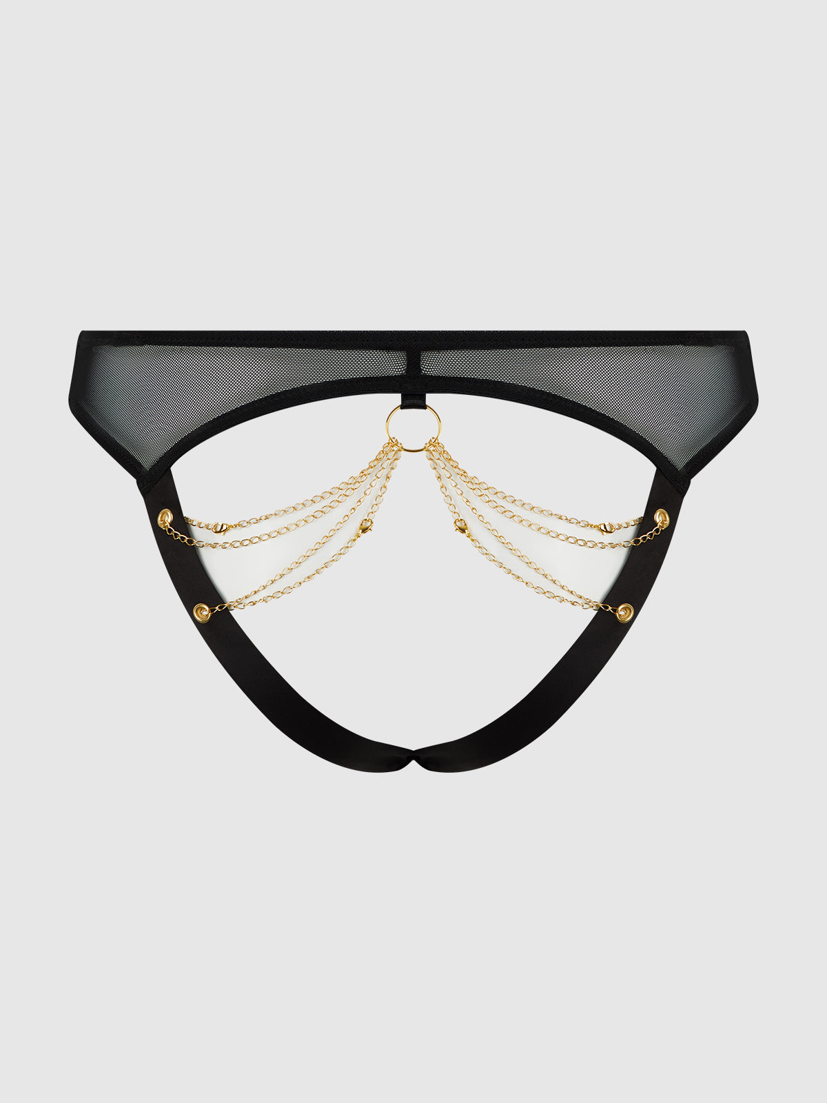 EVE MESH & CHAIN OPEN CAGED BACK HIPSTER