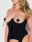 BRIGETA SATIN OPEN CUP BUSTIER & G-STRING SET