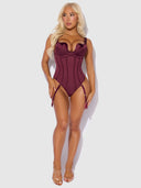 BRIGETA SATIN DRAPED PUSH UP TEDDY