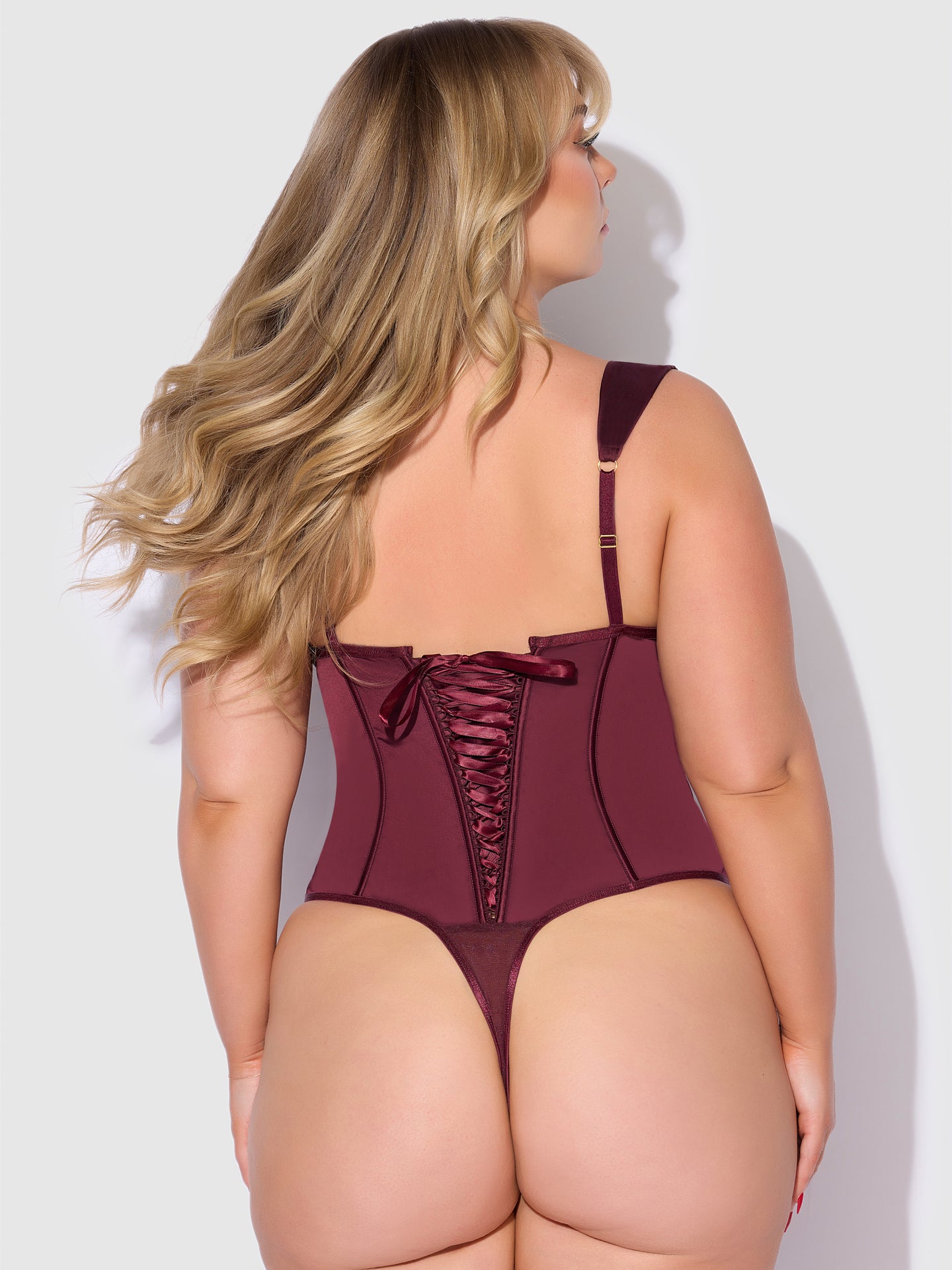 BRIGETA SATIN DRAPED PUSH UP TEDDY
