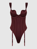 BRIGETA SATIN DRAPED PUSH UP TEDDY