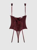 BRIGETA SATIN DRAPED PUSH UP TEDDY