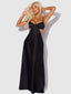 BRIGETA SATIN MONO WIRE LONG GOWN