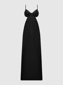 BRIGETA SATIN MONO WIRE LONG GOWN