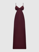 BRIGETA SATIN MONO WIRE LONG GOWN
