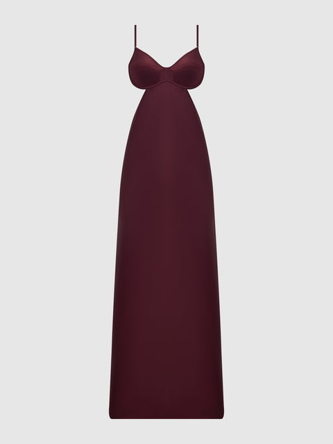 BRIGETA SATIN MONO WIRE LONG GOWN