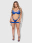 MADELINE SATIN & LACE PUSH UP BRA, BIKINI & THIGH GARTERS SET