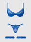 MADELINE SATIN & LACE PUSH UP BRA, BIKINI & THIGH GARTERS SET