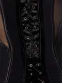 JULIET SATIN & MESH PLUNGE UNDERWIRE CORSET