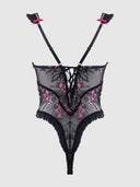 HARPER EMBROIDERED MESH & RUFFLE TEDDY