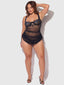 HARPER EMBROIDERED MESH SIDE CINCH CHEMISE & G-STRING SET