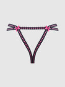 HARPER EMBROIDERED MESH & ELASTIC OPEN BACK CHEEKY