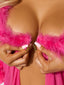 MARILYN MARABOU & MESH BABYDOLL & G-STRING SET
