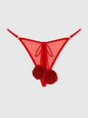 MARILYN MESH & POM POM G-STRING