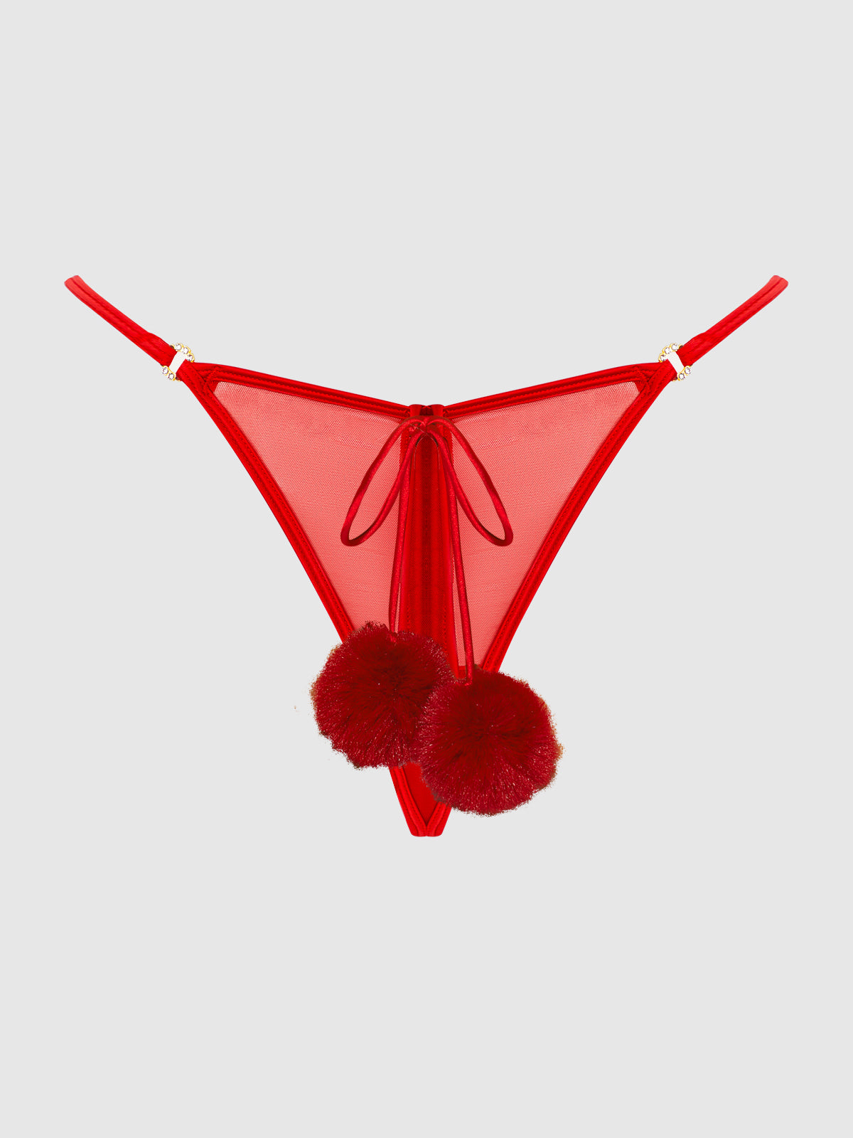 MARILYN MESH & POM POM G-STRING