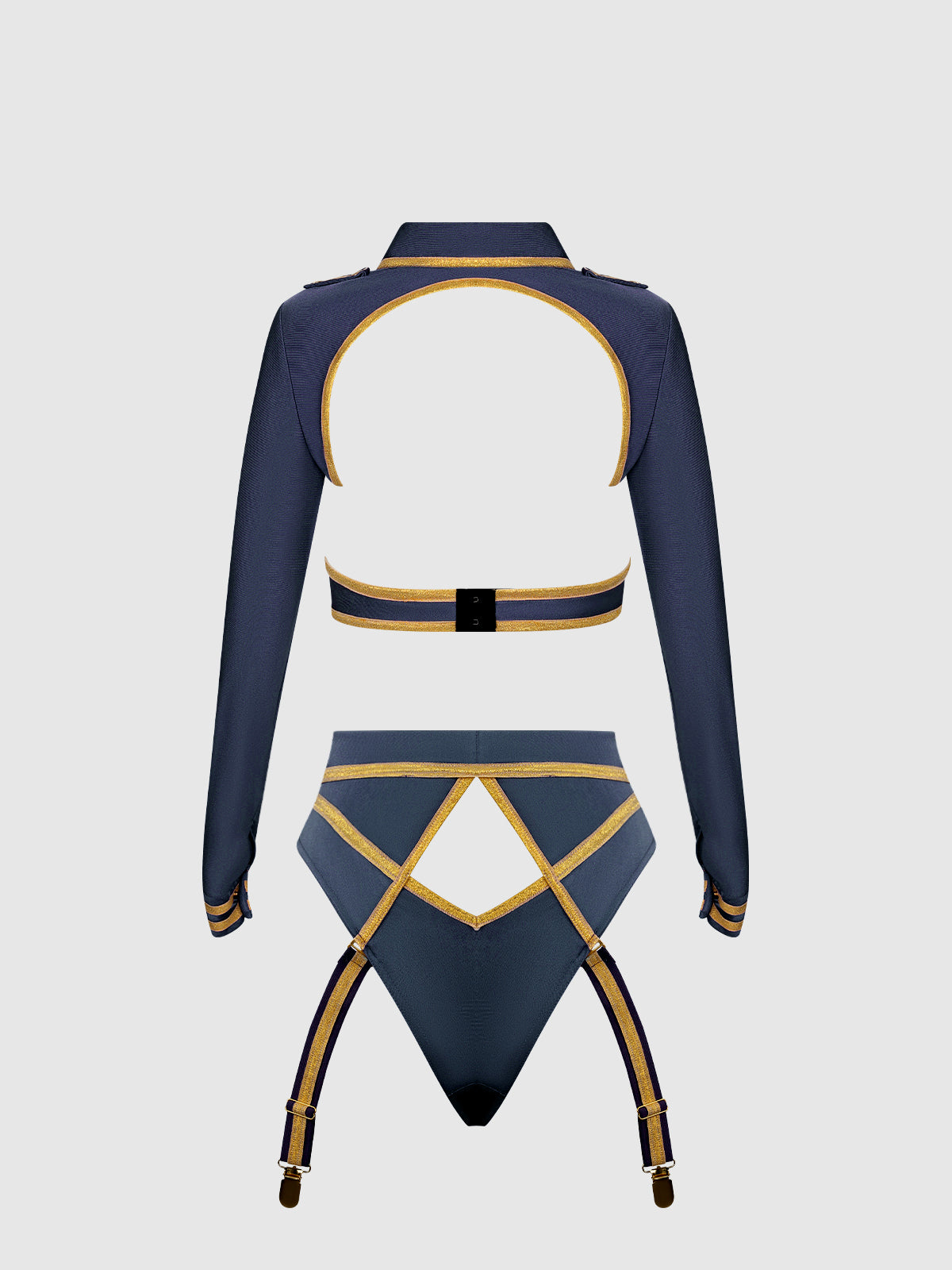 FLYING HIGH PILOT BRA TOP, HIWAIST PANTY & HAT SET