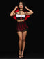LIL RED BUSTIER, SKIRT & HOOD SET