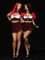 LIL RED BUSTIER, SKIRT & HOOD SET