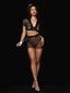 UNDER ARREST MESH TOP, OPEN BACK SKIRT, & CUFFS SET