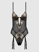 DELILAH EMBROIDERED OPEN BACK TEDDY