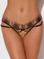 DELILAH EMBROIDERED STRAPPY CROTCHLESS & BACKLESS HIPSTER