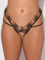 DELILAH EMBROIDERED STRAPPY CROTCHLESS & BACKLESS HIPSTER