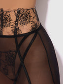 DELILAH EMBROIDERED OPEN BACK HALF SKIRT