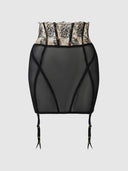 DELILAH EMBROIDERED OPEN BACK HALF SKIRT