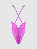 REANNA LACE & CHAIN DEEP PLUNGE BODYSUIT